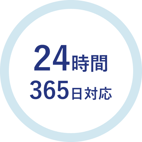 24時間365日対応
